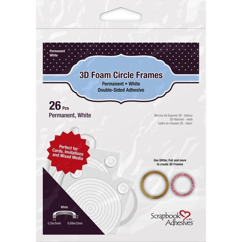 N Scrapbook Adhesives 3D Foam Circle Frames 26/Pkg