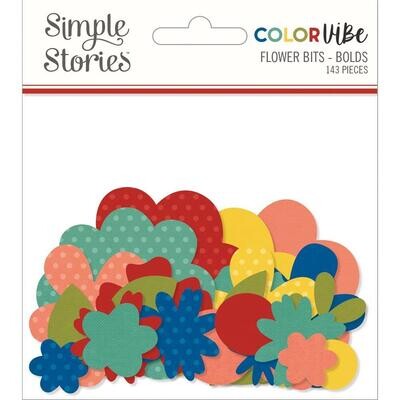 N Color Vibe Cardstock Flowers Bits & Pieces 143/Pkg Bolds