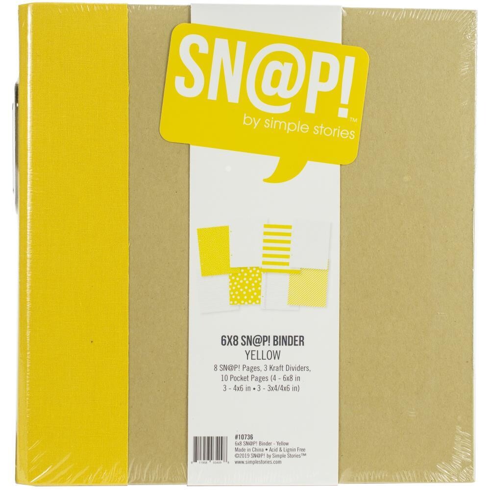 N Simple Stories Sn@p Binder 6&quot;X8&quot; Yellow