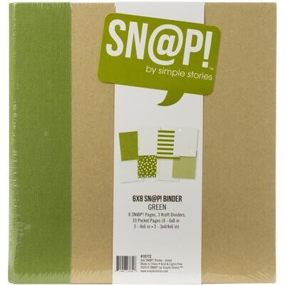 N Simple Stories Sn@p! Binder 6&quot; X8&quot; Green
