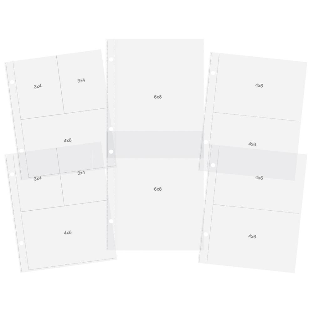 N Simple Stories Sn@p! Pocket Pages For 6&quot; X8&quot; Binders 12/Pkg Variety Pack