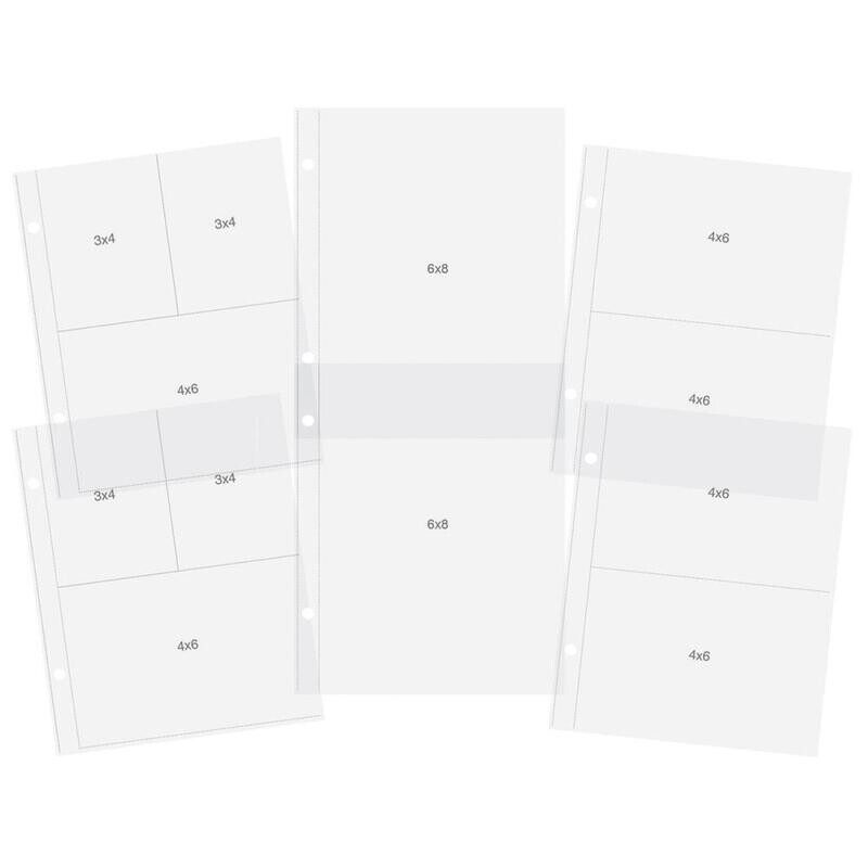 N Simple Stories Sn@p! Pocket Pages For 6&quot; X8&quot; Binders 12/Pkg Variety Pack