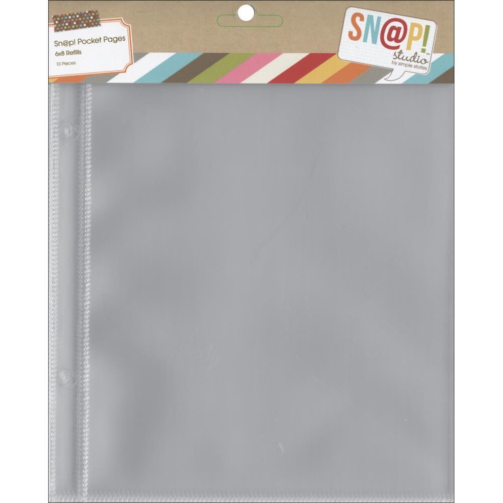 N Simple Stories Sn@p! Pocket Pages For 6&quot; X8&quot; Binders 10/Pkg (1) 6&quot; X8&quot; Pocket