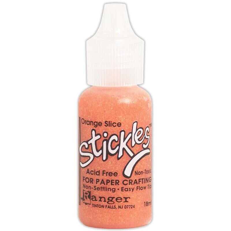 GB Stickles Glitter Glue 0.5oz Orange Slice