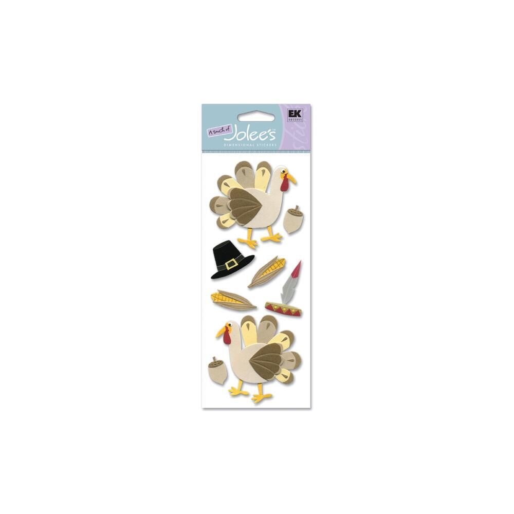 N Touch of Jolee&#39;s Dimensional Stickers Thanksgiving Turkeys