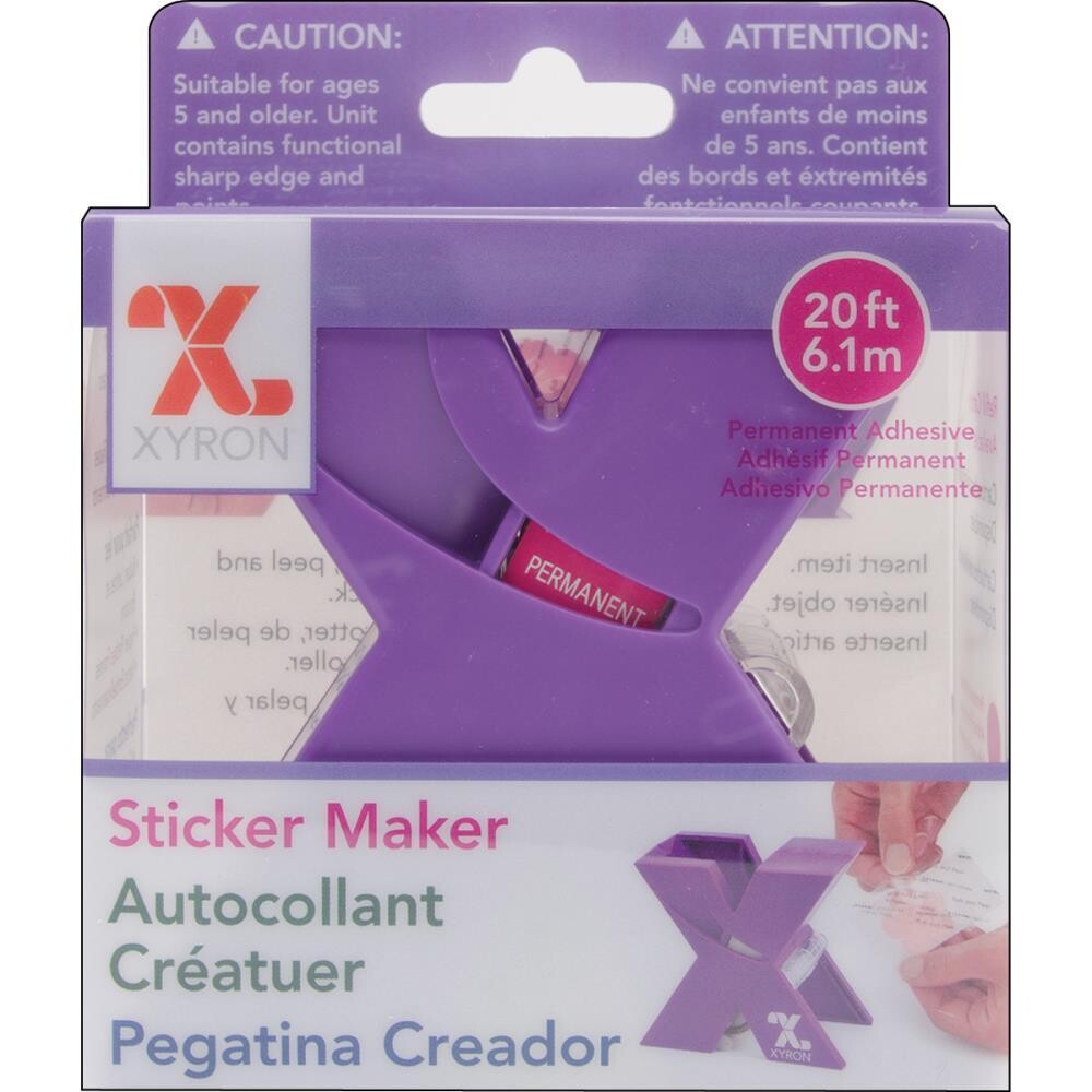 N Xyron 150 Create-A-Sticker Machine 1.5&quot; X20&#39; Permanent- Assorted Colors