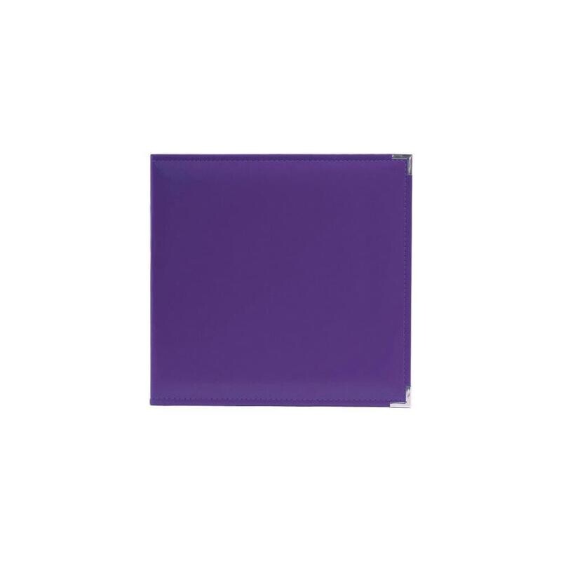 N We R Classic Leather D-Ring Album 12&quot; X12&quot; Grape Soda