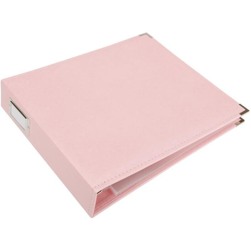 N We R Classic Leather D-Ring Album 12&quot; X12&quot; Pretty Pink