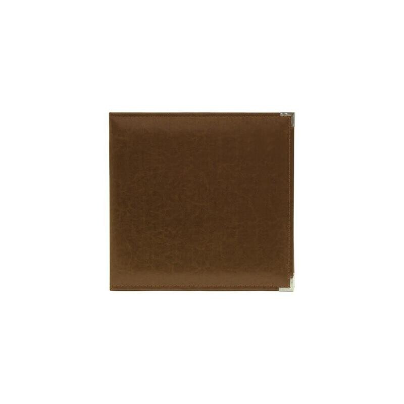 N We R Classic Leather D-Ring Album 12&quot; X12&quot; Dark Chocolate