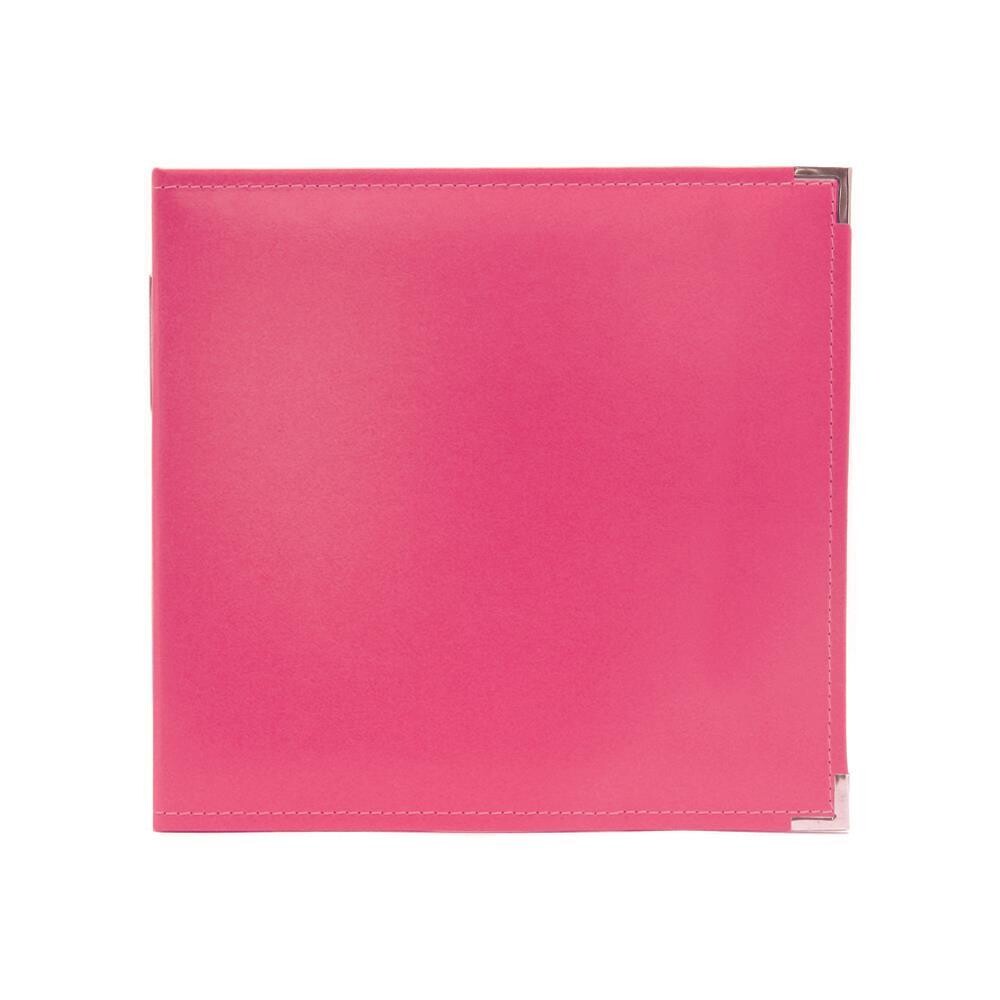 N We R Classic Leather D-Ring Album 12&quot; X12&quot; Strawberry