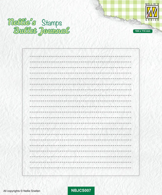 EC Nellie's Choice Nelie's Bullet Journal Clear Stamp- Basic Notepage Layout