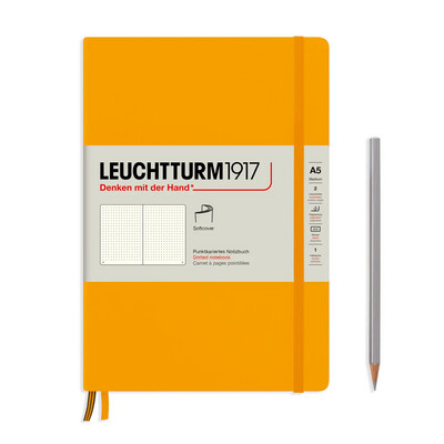 F Leuchttrum1917 Notebooks- Medium (A5) Rising Sun Softcover, Dotted