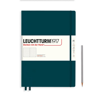 F Leuchtturm1917 Notebooks- Master Classic (A4+)- 235 Pages Pacific Green, Dotted
