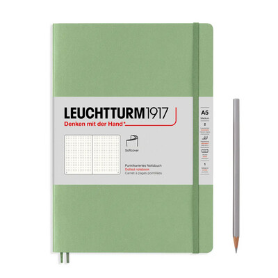 F Leuchtturm1917 Notebooks- Medium (A5) Sage, Softcover, Dotted