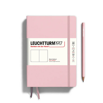 F Leuchtturm1917 Notebooks- Medium (A5) Powder, Hardcover, Plain