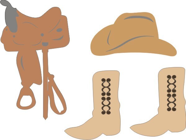 PP Western Set (Hat, Boots &amp; Saddle)