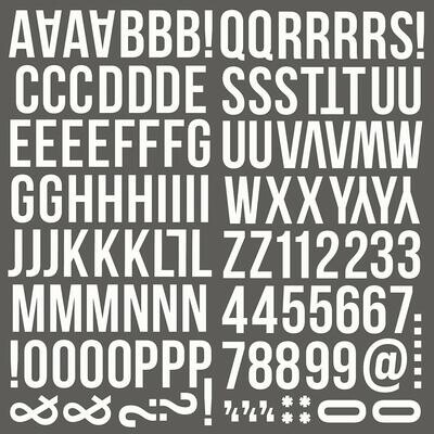 N Simple Stories Color Vibe Foam Alpha Stickers 6&quot; X12&quot; 129/Pkg White