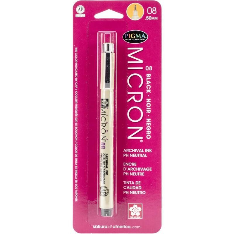 N Sakura Pigma Micron Pen 08 .5mm Black