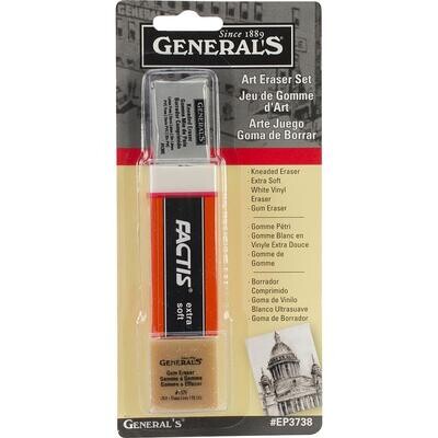 N Generals Eraser Set 3/pkg