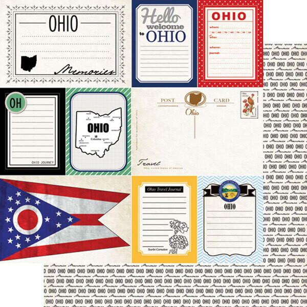 SC Ohio- DS Vintage Journal Paper 12x12