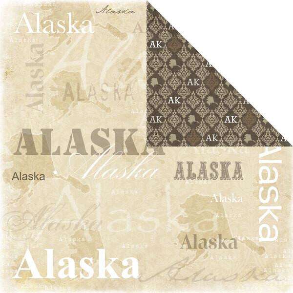 SC Alaska Lovely DS Words/Damask 12x12 Paper