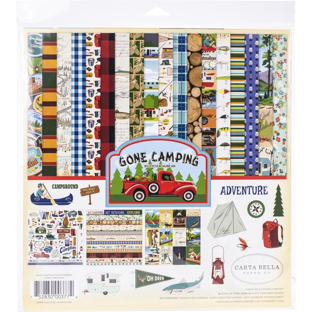 N Carta Bella Collection Kit 12&quot; X12&quot; Gone Camping