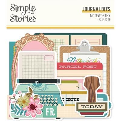 N Simple Stories Noteworthy Bits & Pieces Die-Cuts 43/Pkg Journal