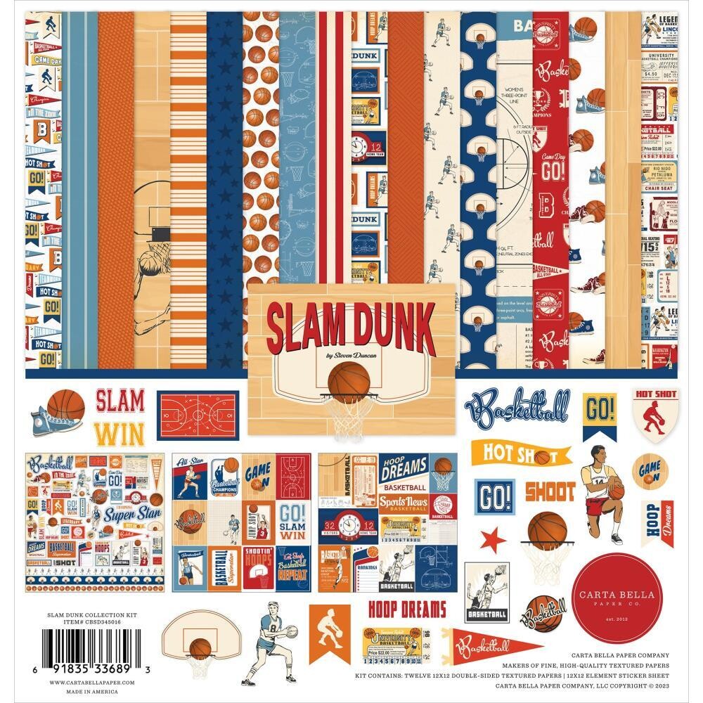 EP Carta Bella Collection Kit 12&quot; X12&quot; Slam Dunk
