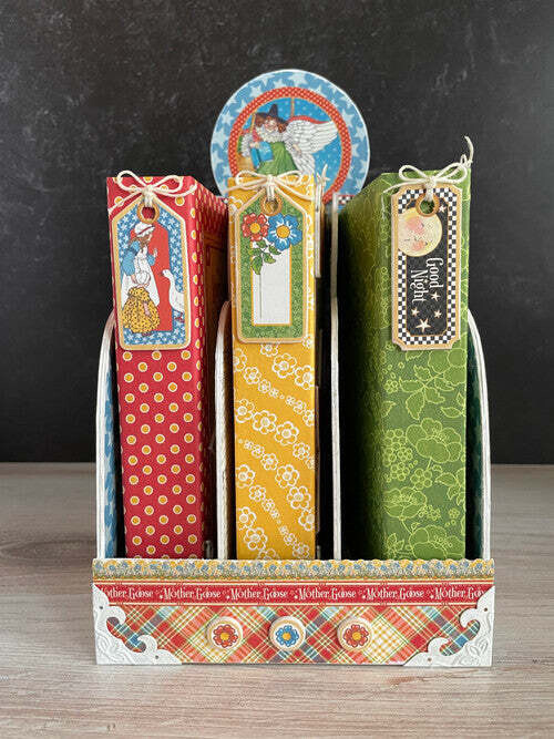G45 Graphic 45 Mother Goose Bookcase &amp; Brag Book Set Kit