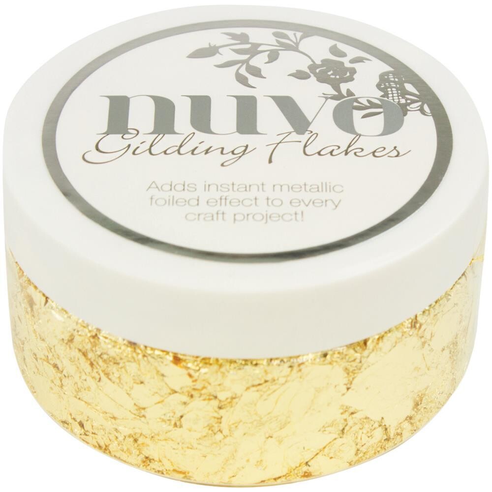 N Nuvo Gilding Flakes 6.8oz Radiant Gold