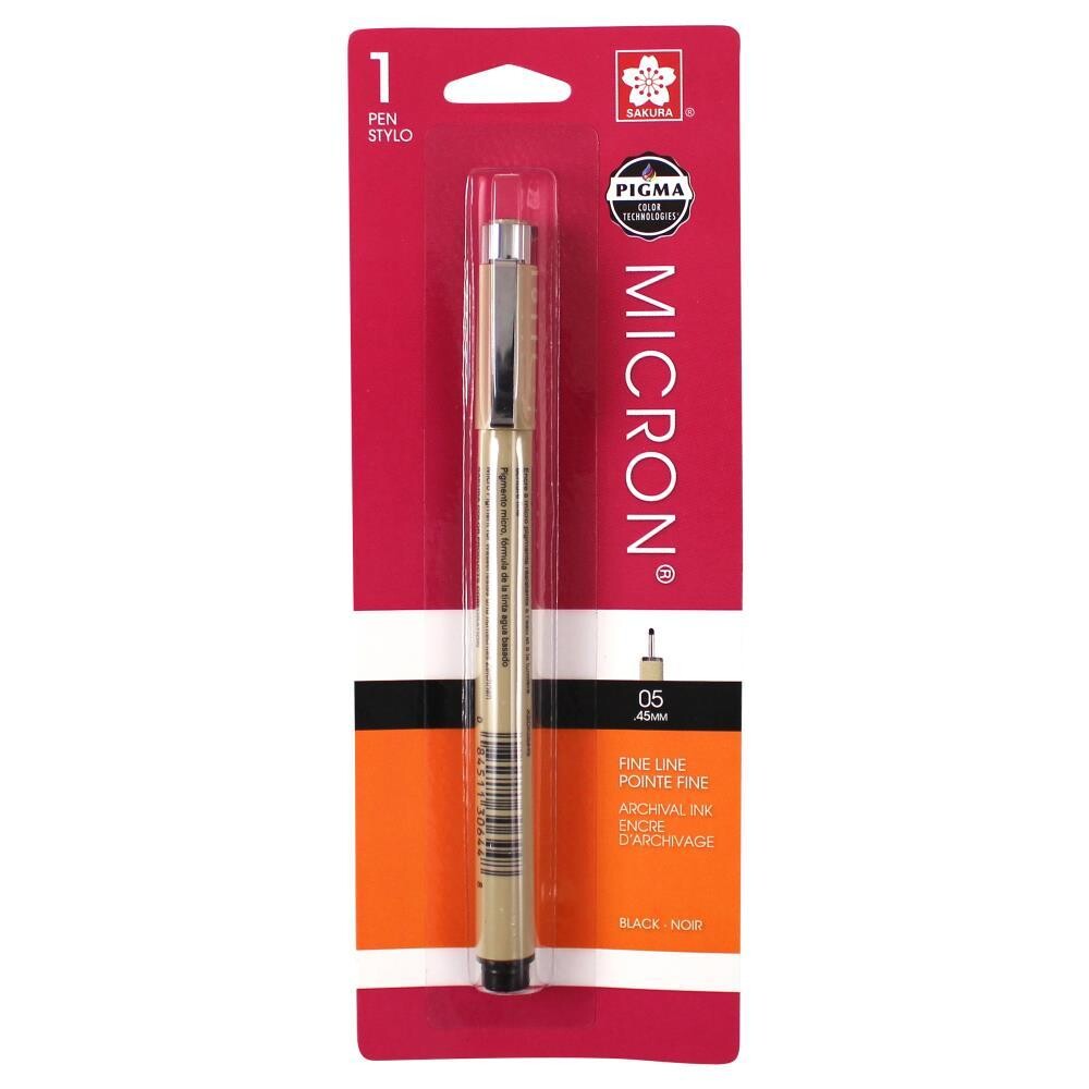 Pigma Micron Pen 05 .45mm Black - 053482305811