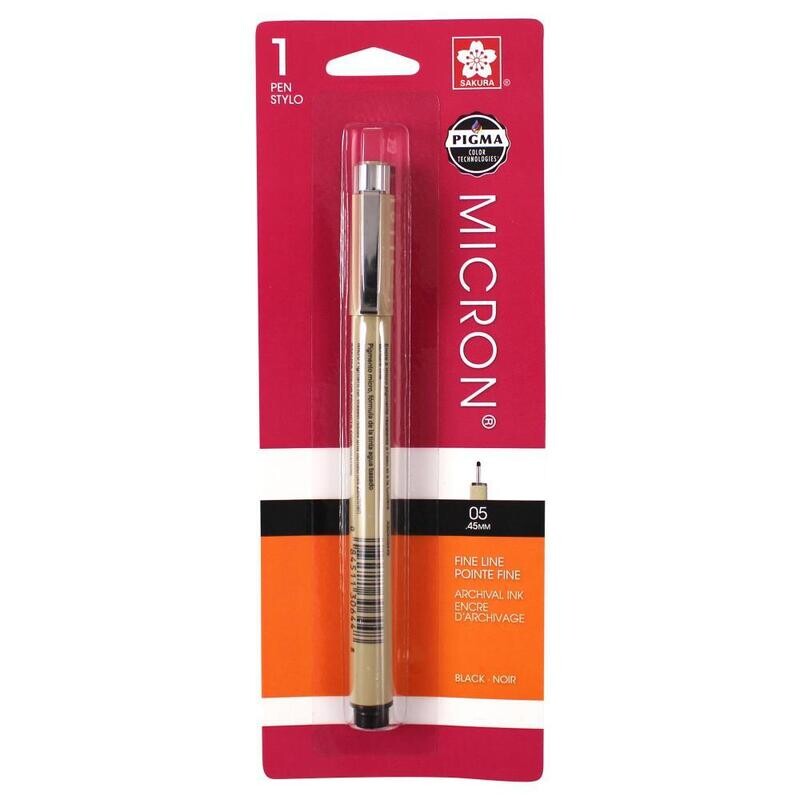 N Sakura Pigma Micron Pen 05 .45mm Black