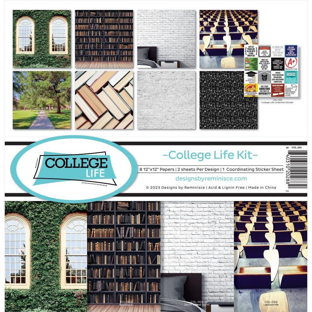 N Reminisce Collection Kit 12&quot; X12&quot; College Life