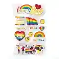 F Paperhouse Love Is Love Dimensional Stickers