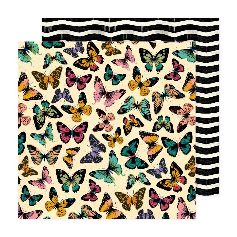 N American Crafts Patterned Double-Sided Cardstock 12&quot; X12&quot; Winged Wonders, April And Ivy