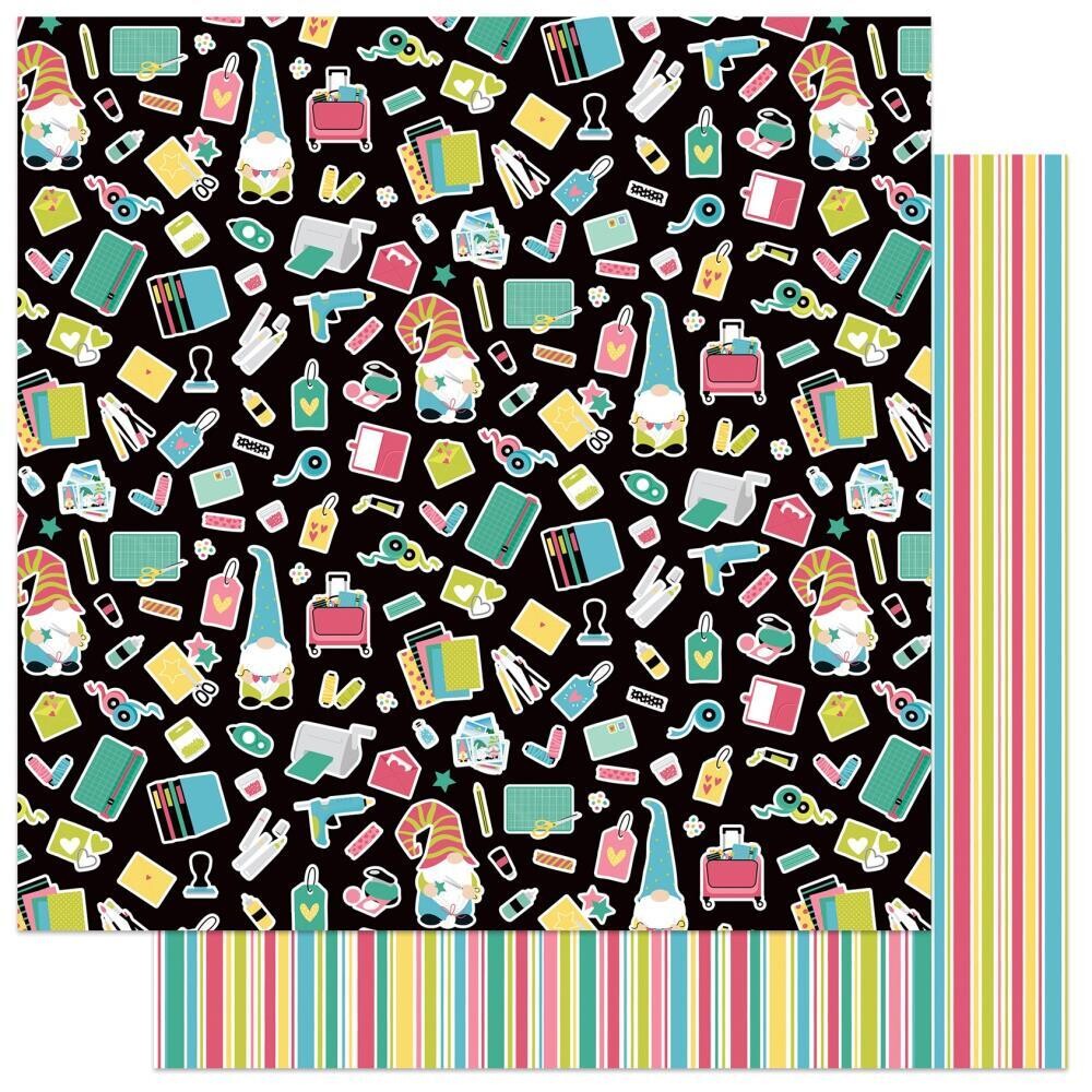 N Photoplay Crafting With My Gnomies Double-Sided Cardstock 12&quot; X12&quot; Crafty Weekend