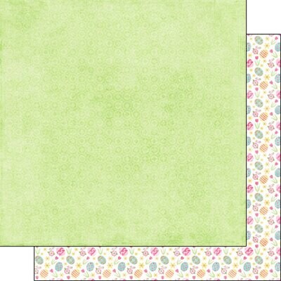 SC Easter Green & Egg Flowers Double-Sided 12" X12"