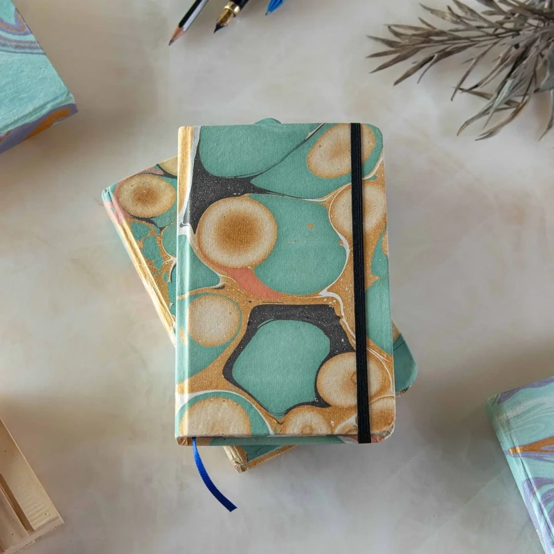 F RK Craft Junky Marbled Cover Hardbound Unruled Journal