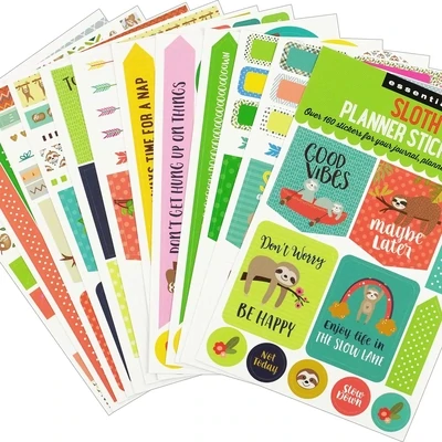 F Sloth Planner Stickers