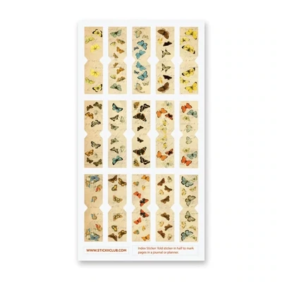 F Stickii Butterfly Tabs Sticker Sheet