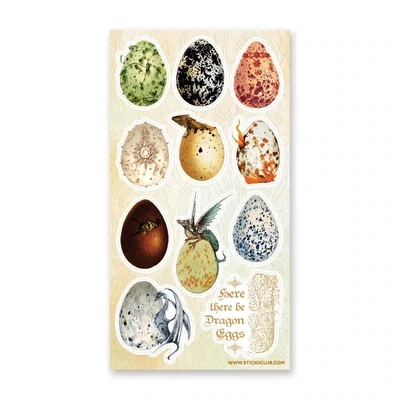 F Stickii Dragon Eggs Sticker Sheet