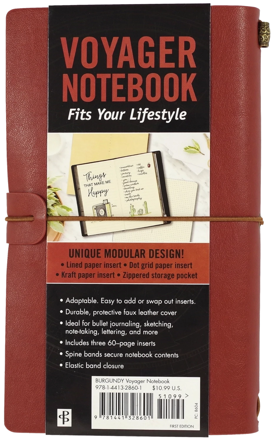 F Voyager Burgundy Journal
