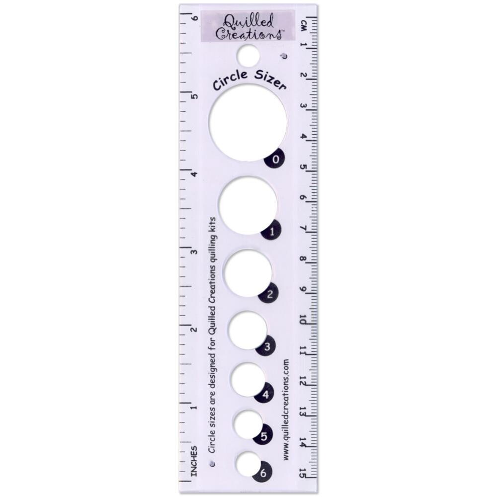 N Quilled Creations Circle Sizer Ruler Tool 6&quot;