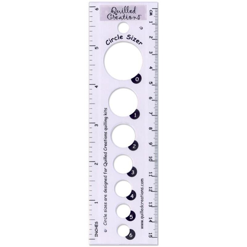N Quilled Creations Circle Sizer Ruler Tool 6&quot;