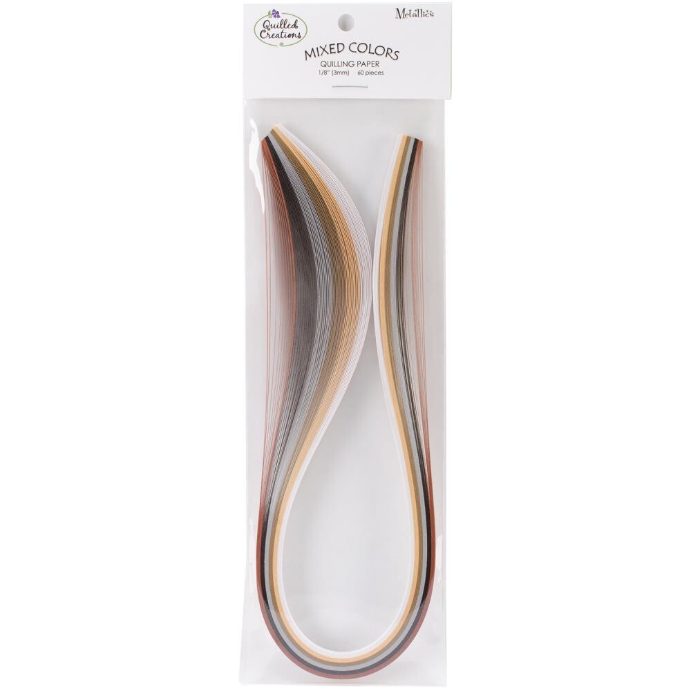 N Quilled Creations Quilling Paper Mixed Colors .125&quot; 69/pkg Metallics (6 Colors)