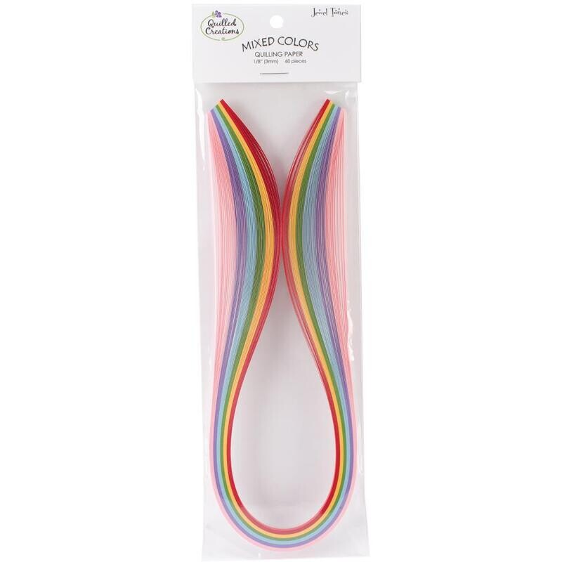 N Quilled Creations Quilling Paper Mixed Colors .125&quot; 60/Pkg Jewel Tones (6 Colors)