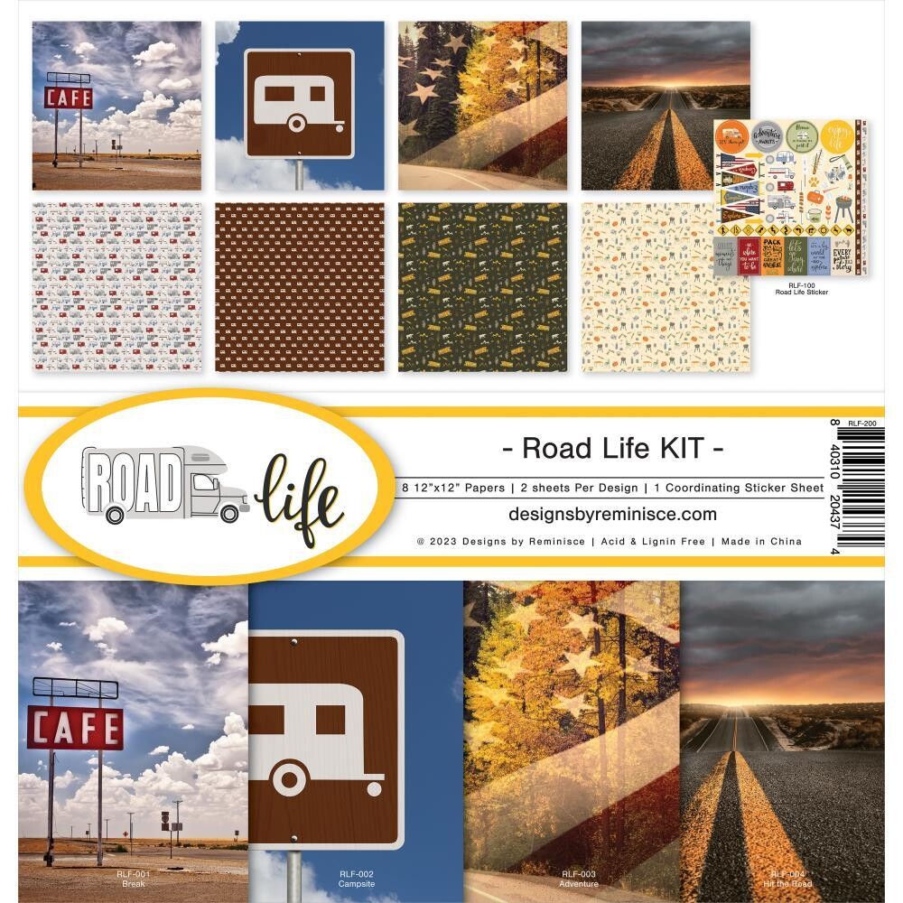 N Reminisce Collection Kit 12&quot;X12&quot; Road Life