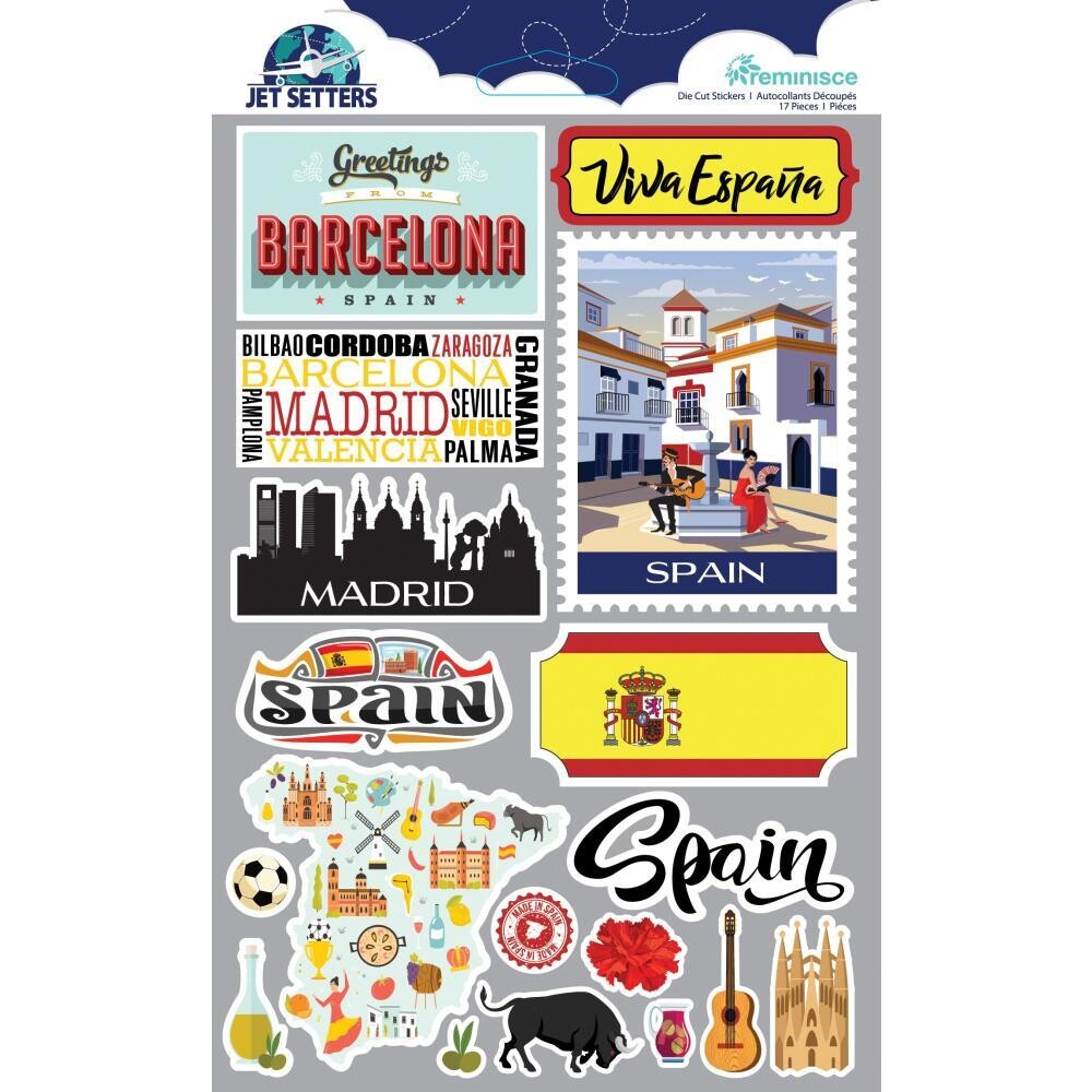 N Reminisce Jet Setters 3.0 Dimensional Stickers Spain