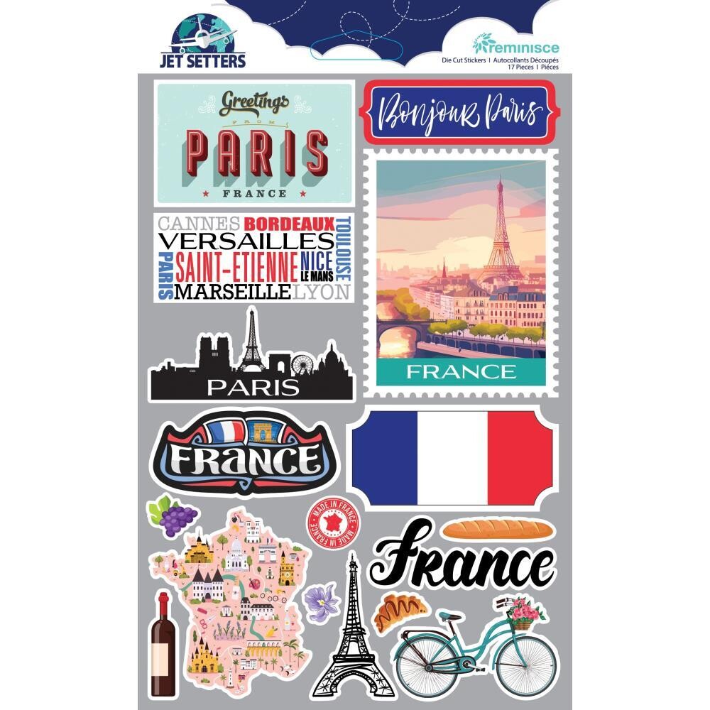 N Reminisce Jet Setters 3.0 Dimensional Stickers France