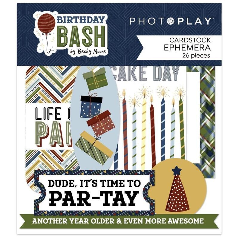 N Birthday Bash Ephemera Cardstock Die-Cuts